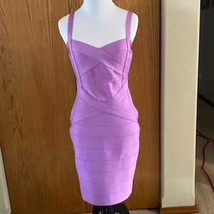 Lavender form fitted mini dress size medium